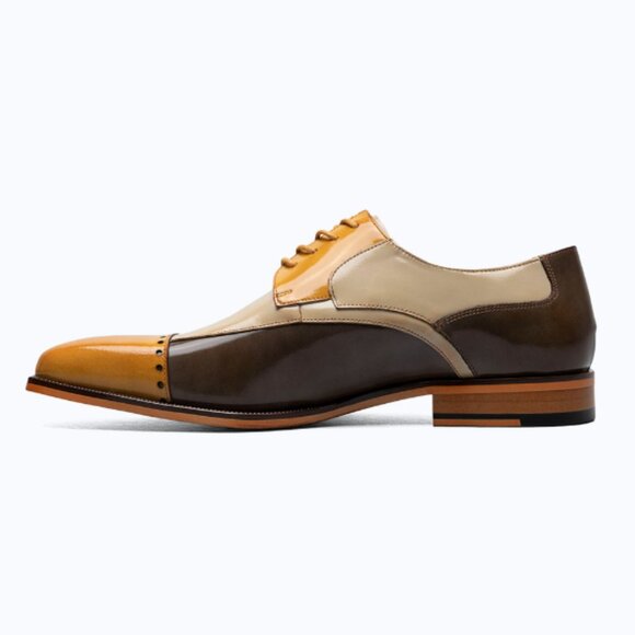 New Stacy Adams Leather Plaza Modified Cap Toe Oxford, sz 11.5 - Picture 5 of 12